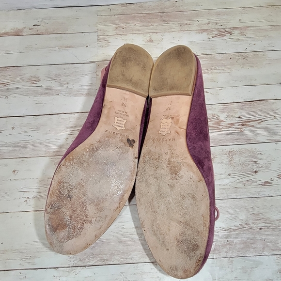 Margaux The demi Girl meets Glam suede bow flats in burgundy - Picture 5 of 12